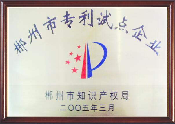 郴州市专利试点企业